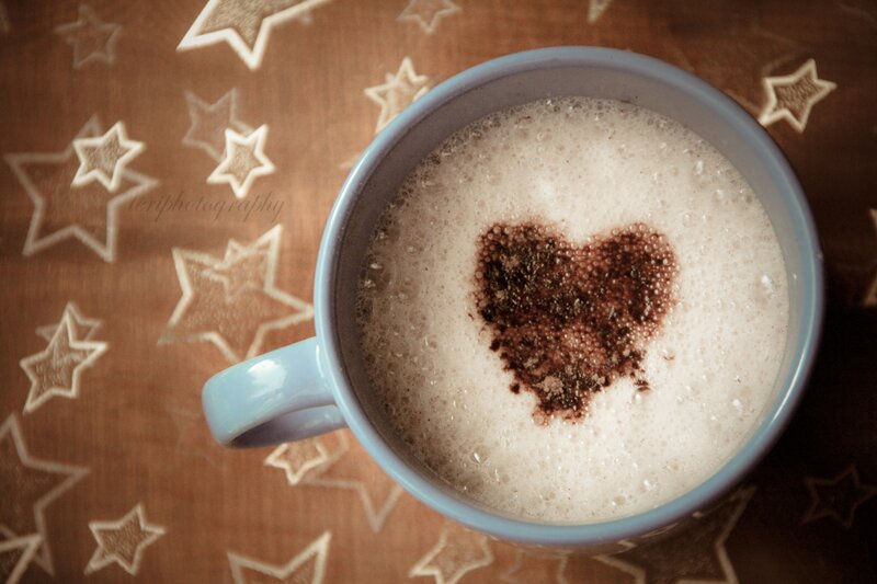 Coffee with Heart Foam — Brown, Cozy