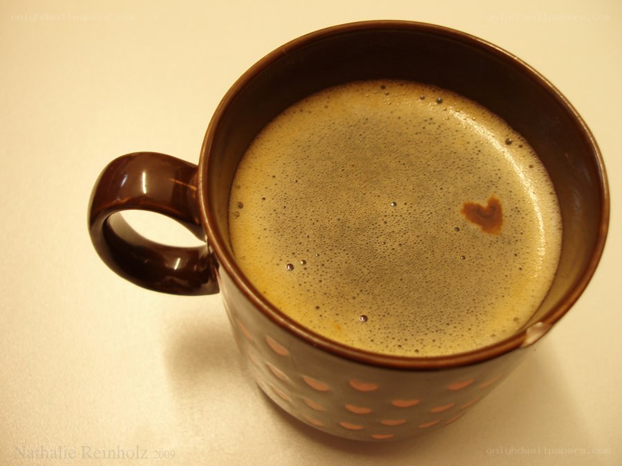 coffee with heart foam