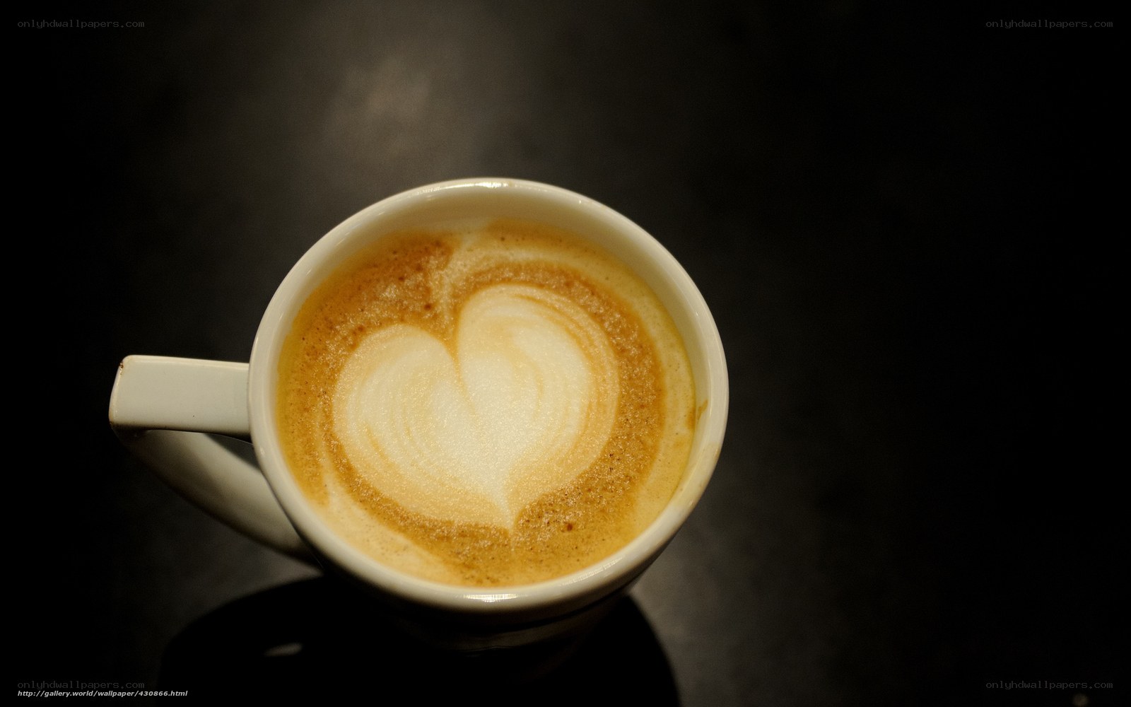 coffee with heart latte art
