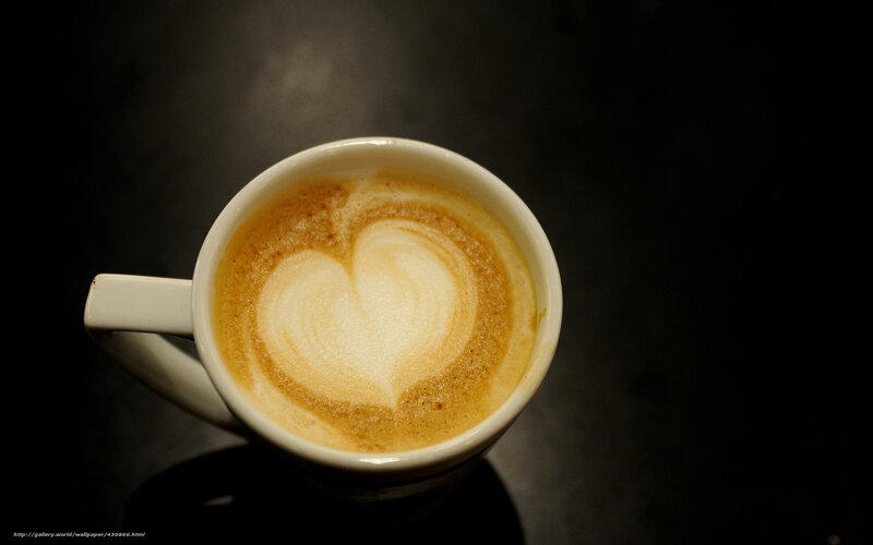 Coffee with Heart Latte Art — Brown, Calm, Photograph, Cup, Foam