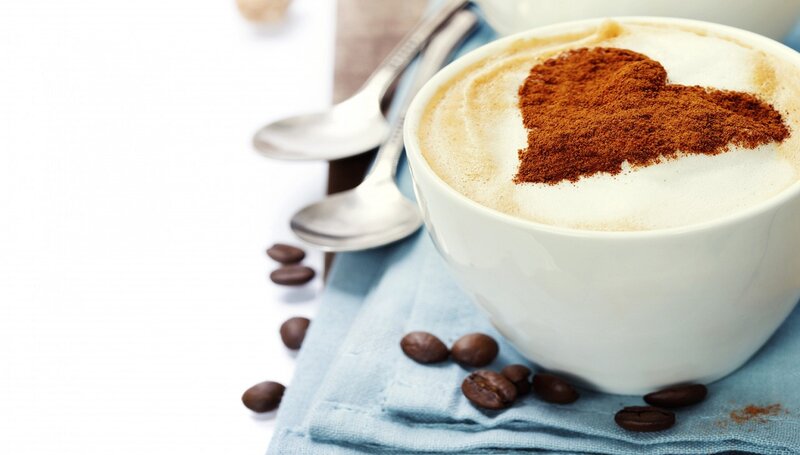 Coffee with Heart-shaped Cinnamon