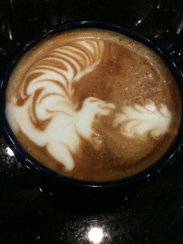 coffee with latte art