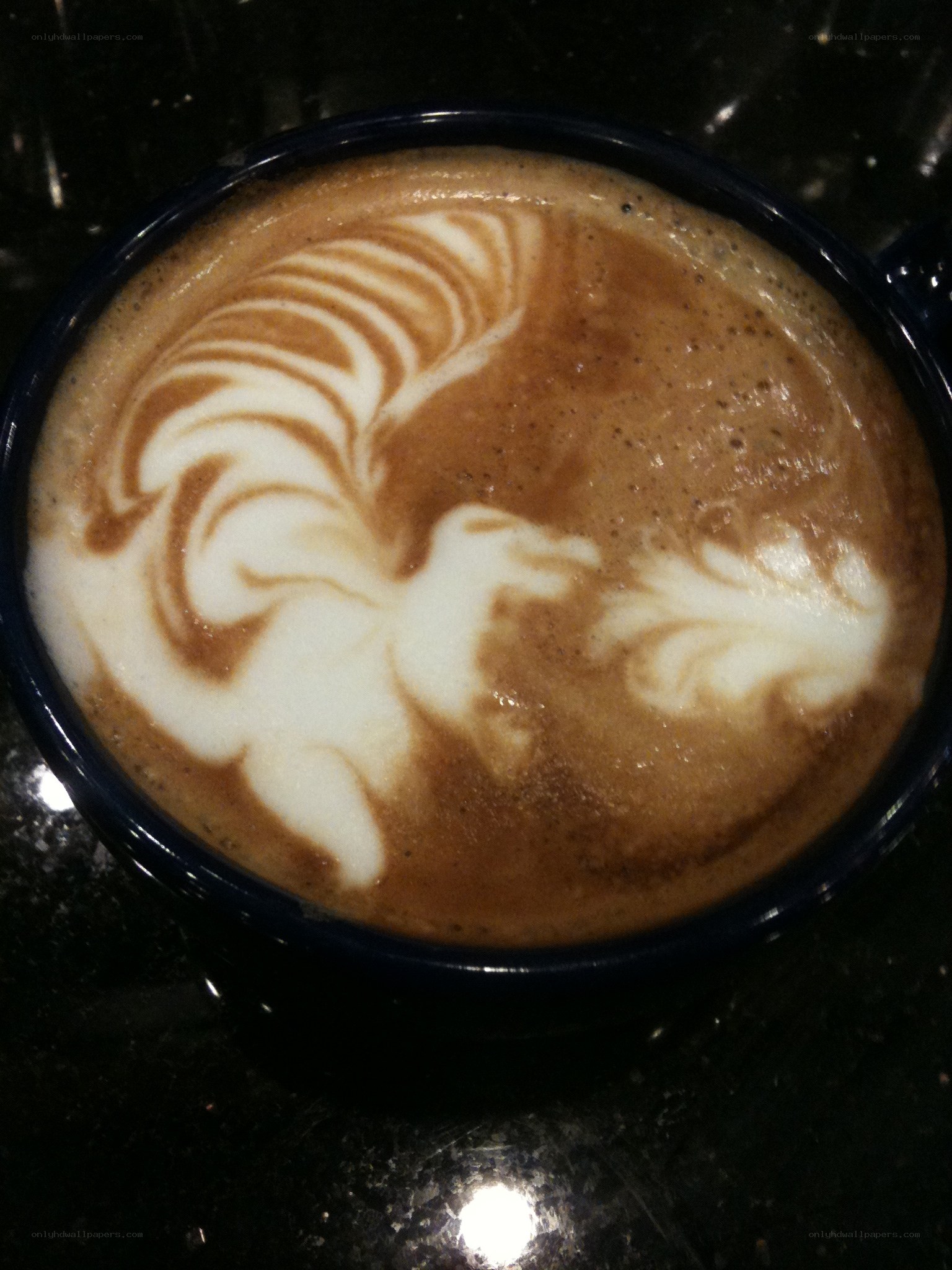 coffee with latte art