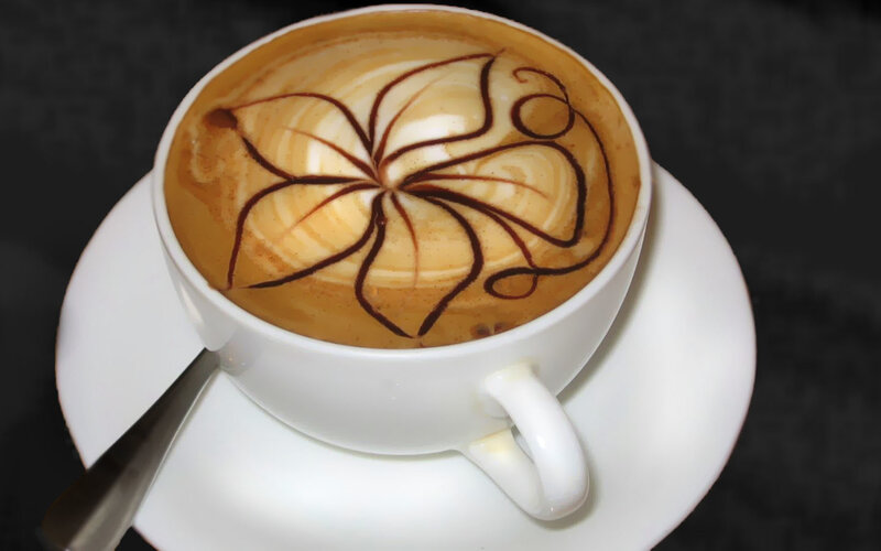 coffee with latte art