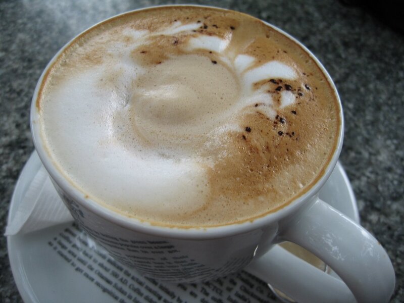coffee with latte art