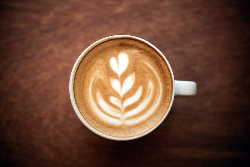 Coffee with Latte Art — Brown, Calm, Photograph, Cup, Table