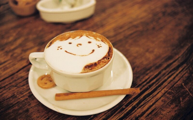 Coffee with Latte Art — Brown, Cozy