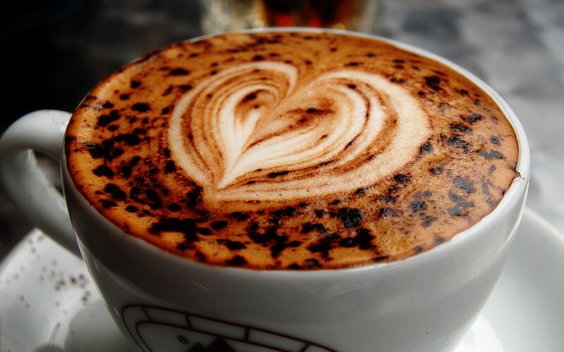 Coffee with Latte Art — Cup