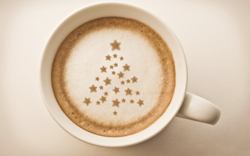 Coffee with Latte Art — White, Calm, Photograph