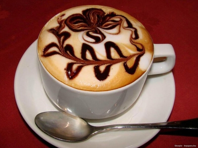 Coffee with Latte Art — White, Calm