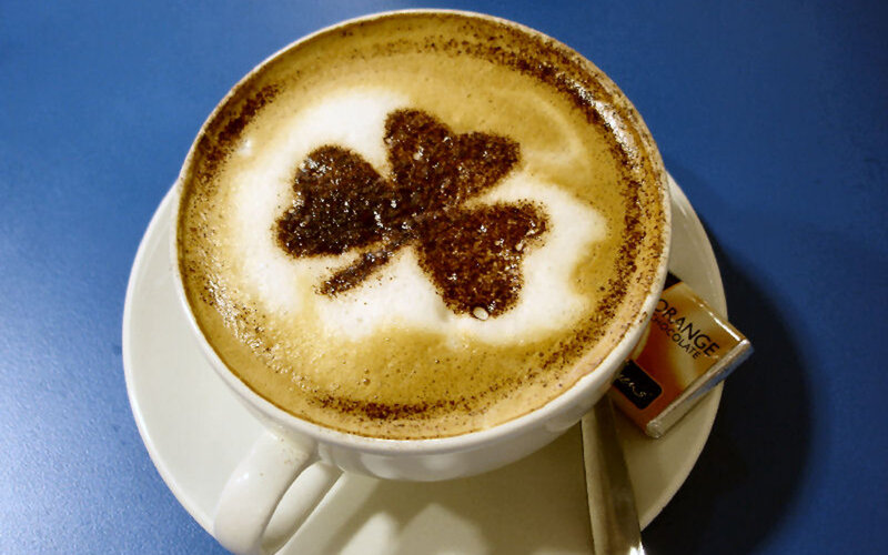 Coffee with Shamrock Foam