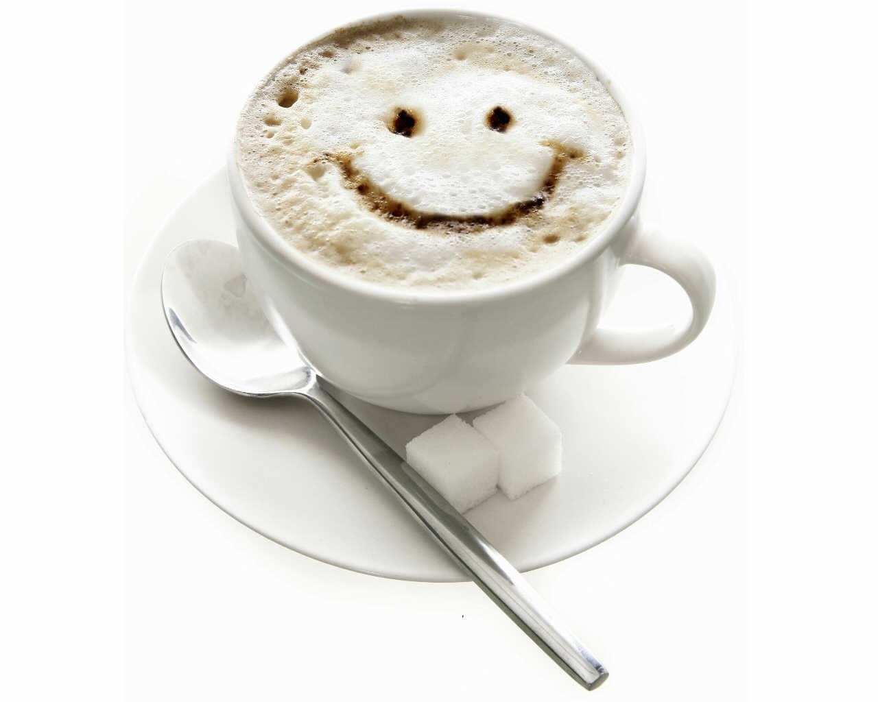 coffee with smiley face