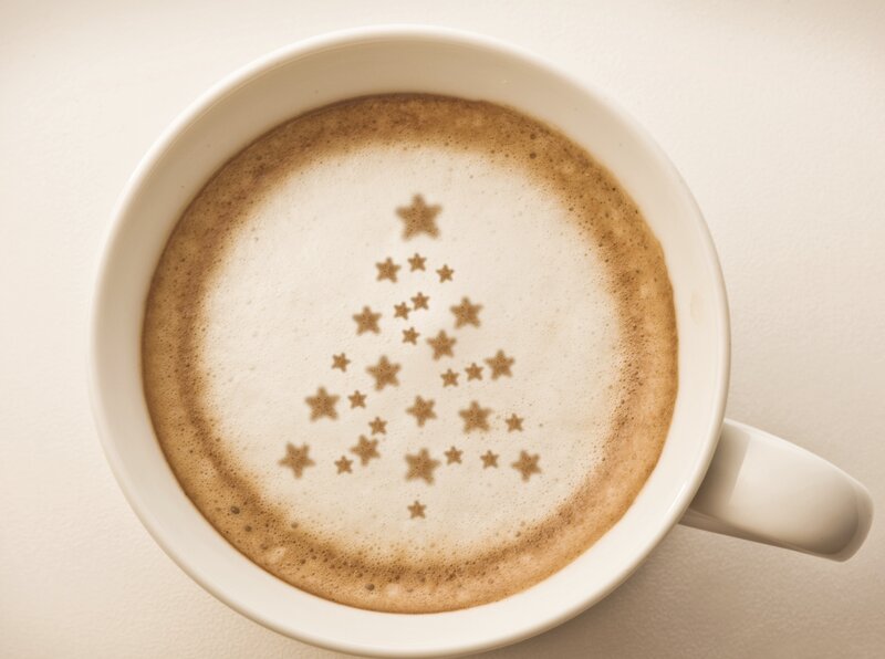 coffee with star design