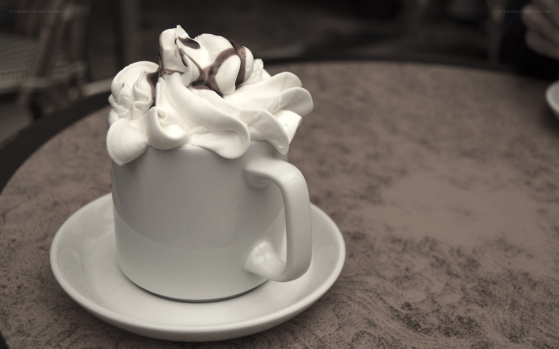 coffee with whipped cream
