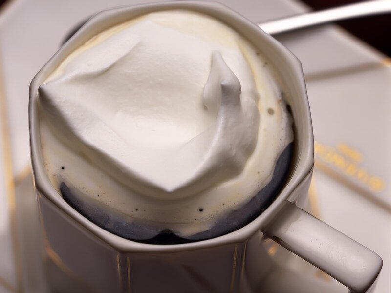 coffee with whipped cream