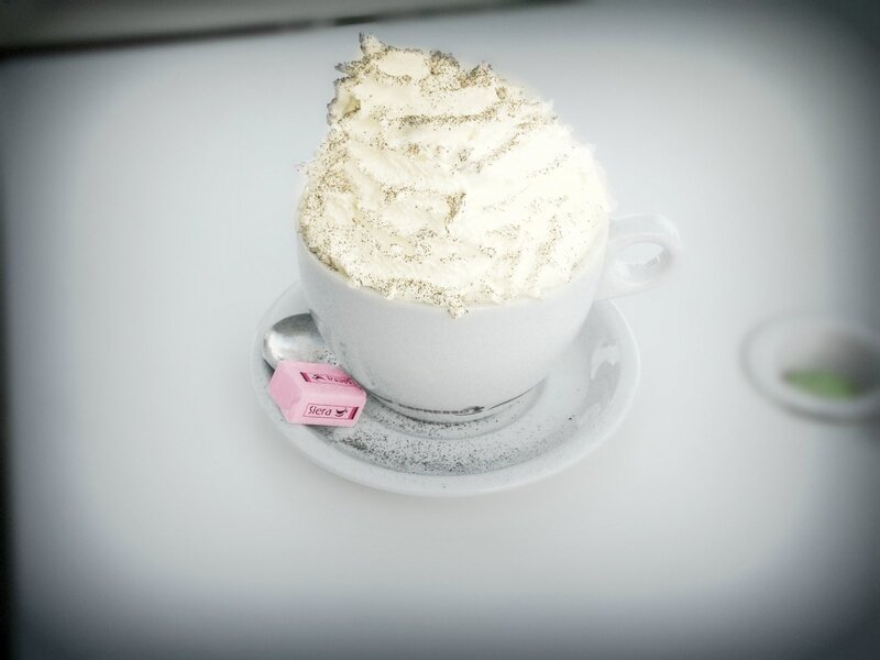 coffee with whipped cream