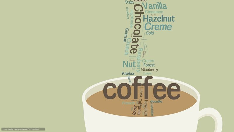 coffee word cloud illustration