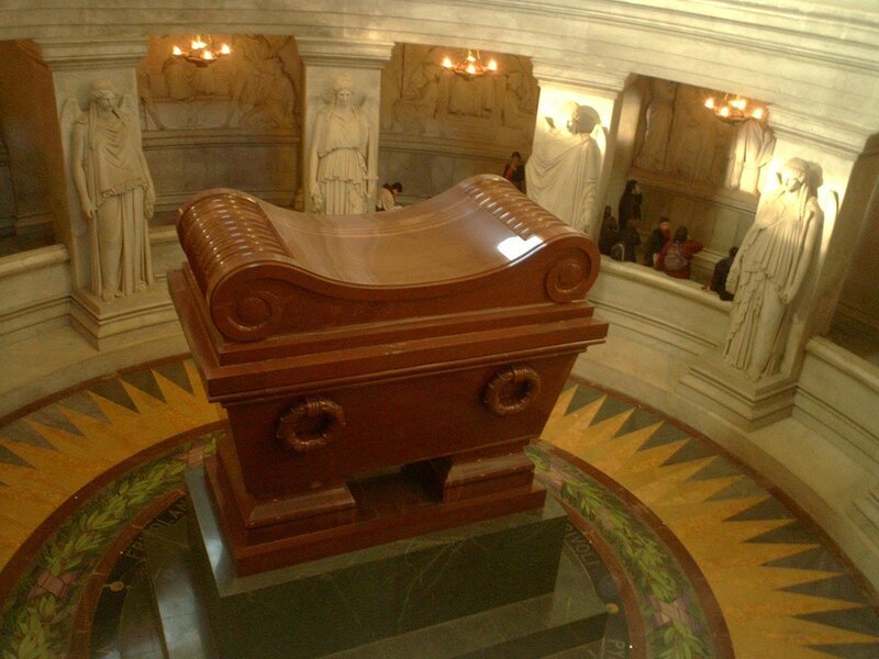 Coffin in a mausoleum