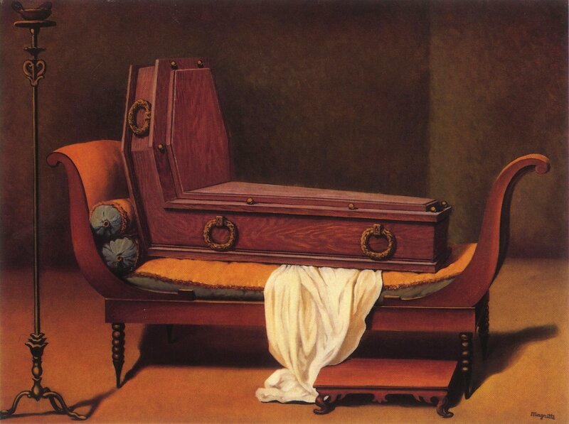 Coffin on a Chaise Lounge