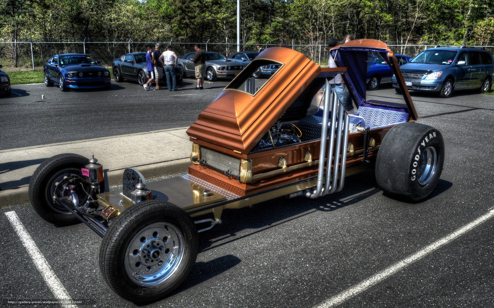 Coffin-shaped hot rod car