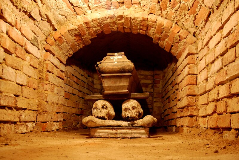 Coffin with Skulls