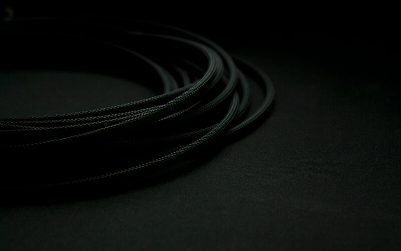 Coiled Black Cable