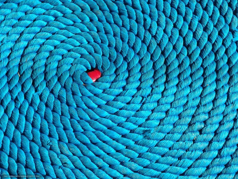 Coiled Blue Rope — Textured, Photograph