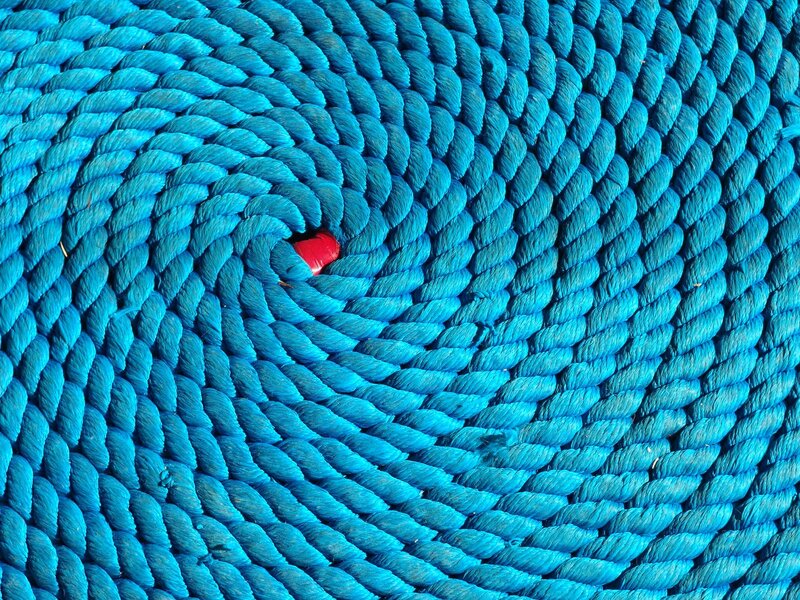 Coiled Blue Rope — Textured