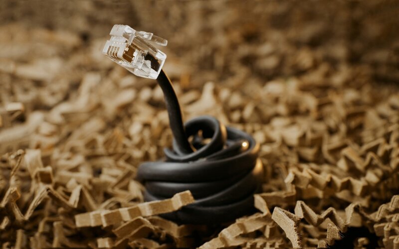 Coiled Ethernet Cable