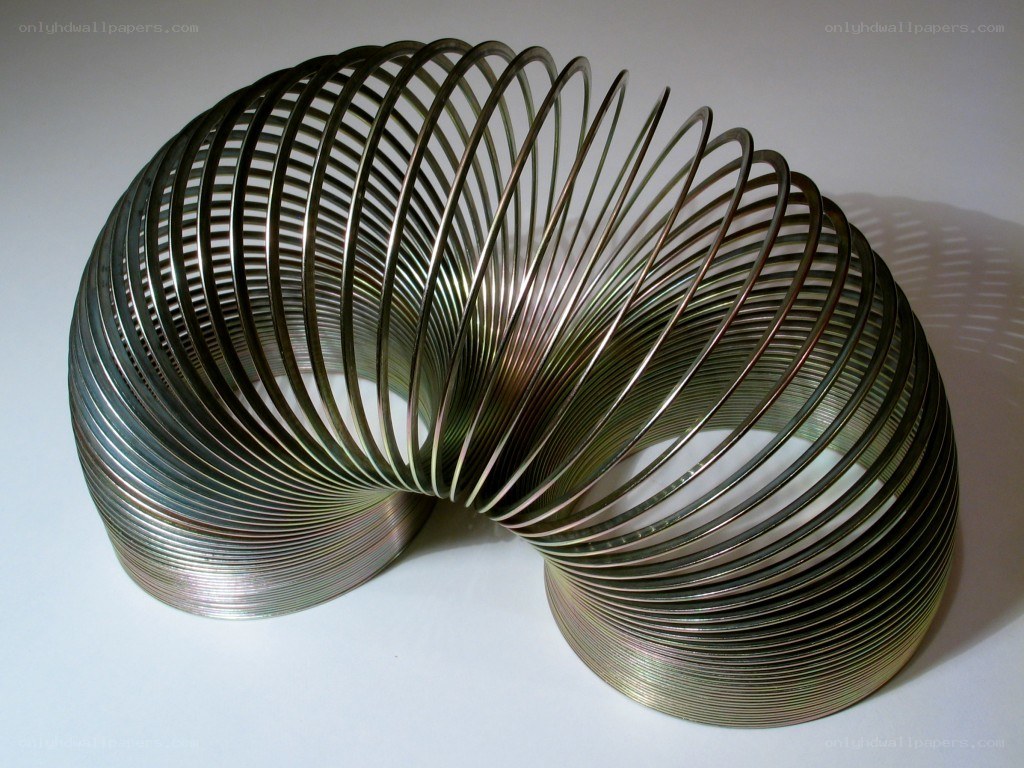coiled metal spring toy