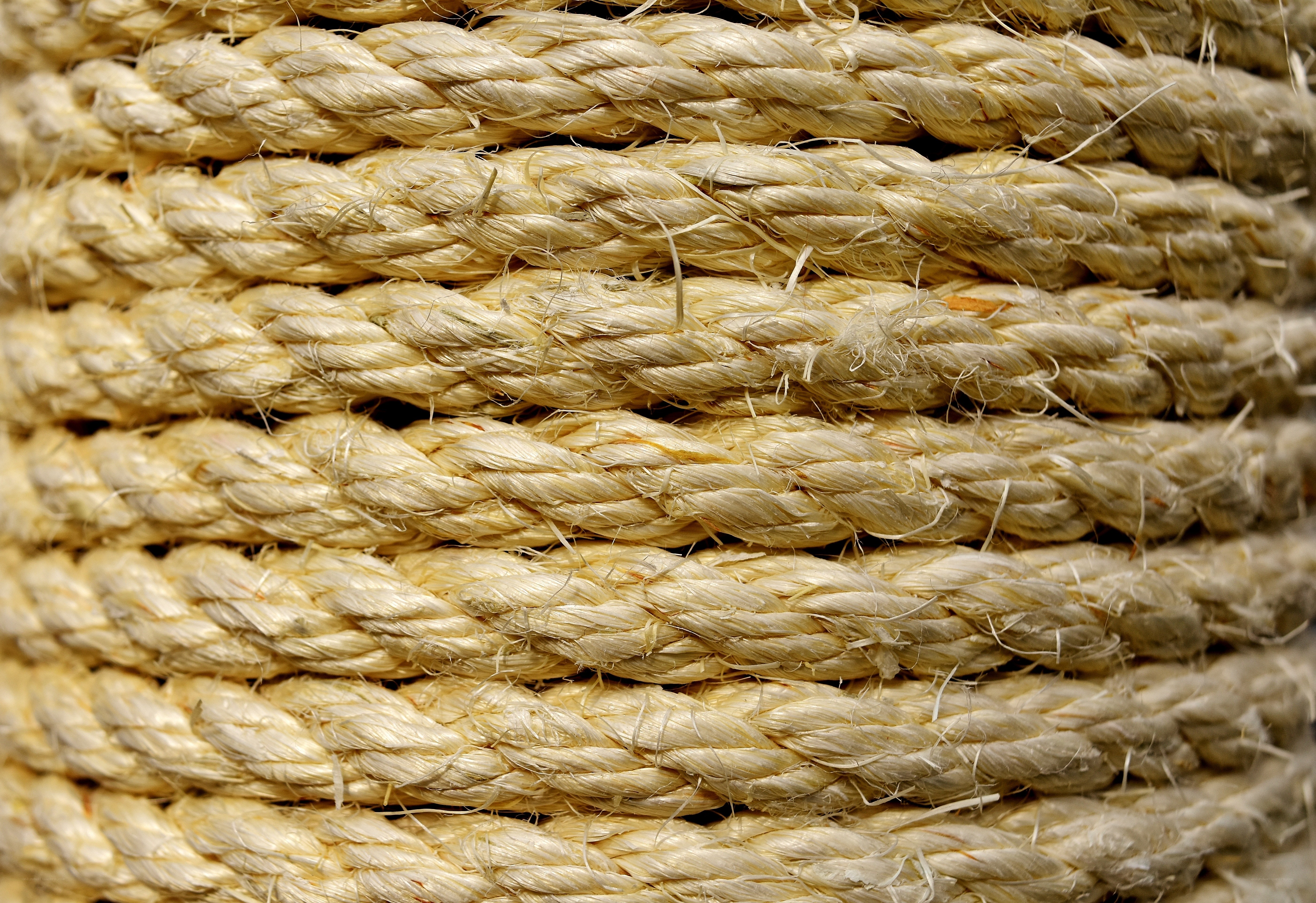 coiled natural fiber rope