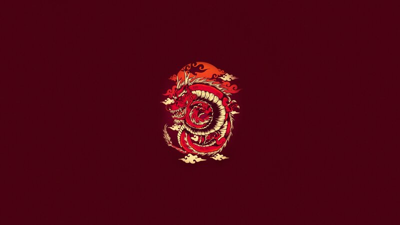 Coiled Red Dragon