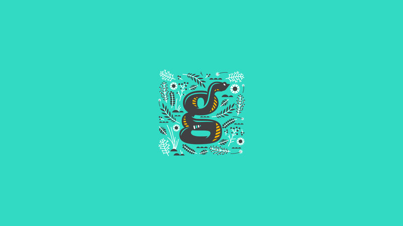Coiled Snake Illustration