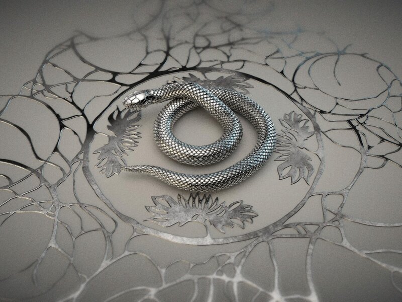 Coiled Snake Sculpture