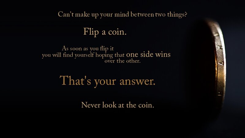 Coin and Text