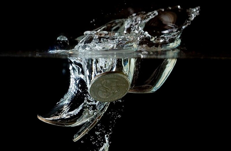 Coin Dropping into Water