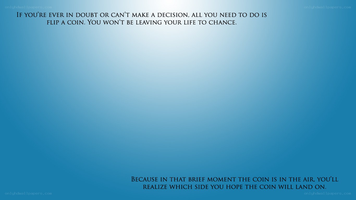 coin flip wisdom