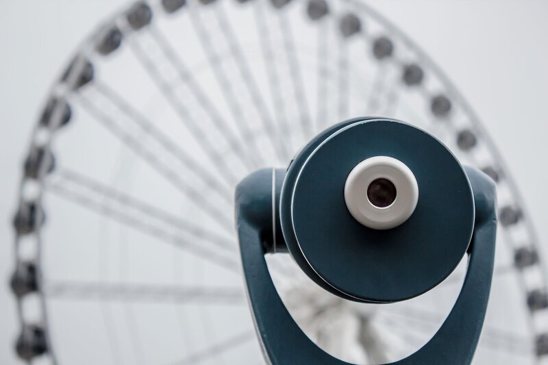 Coin-operated Binoculars — Gray, Calm