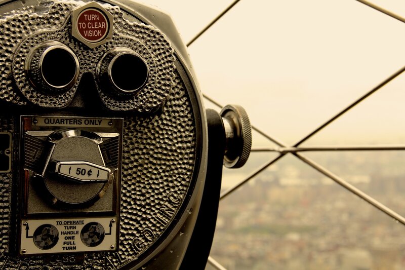 Coin-operated Binoculars — Gray, Dramatic