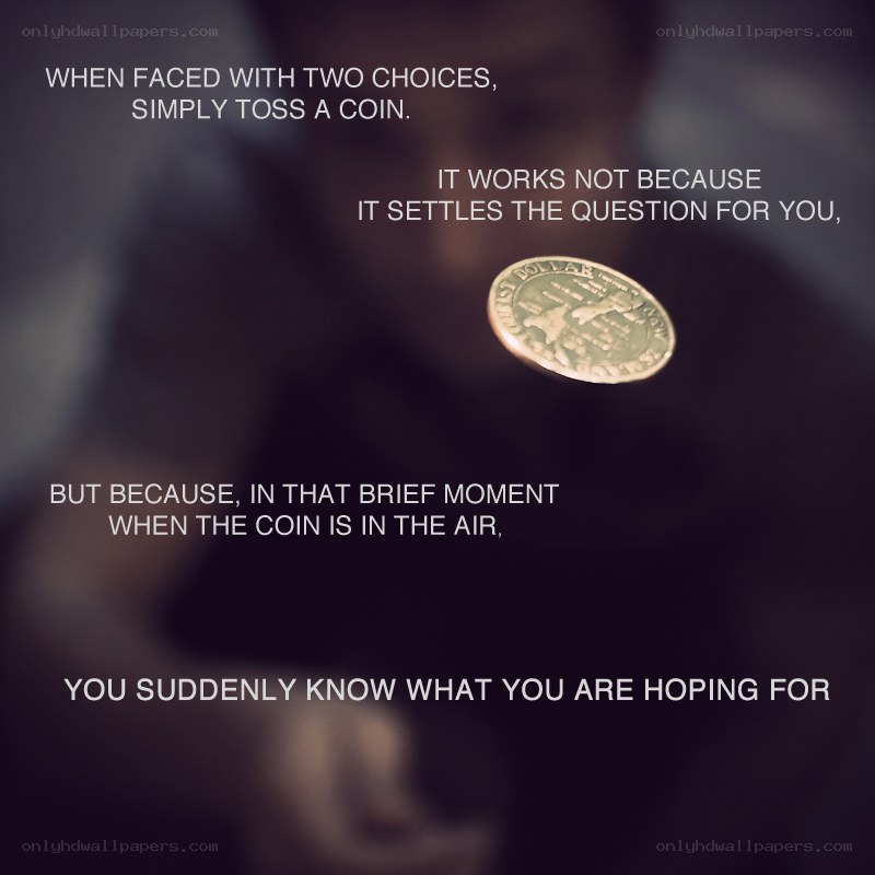 coin toss decision making