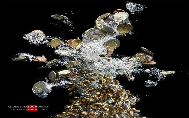 Coins and Coffee Beans