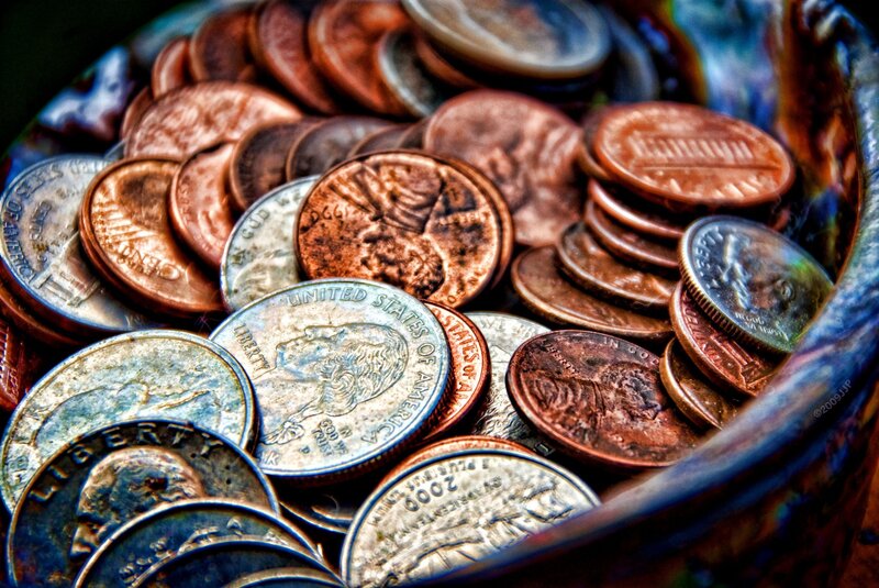 Coins in a Bowl — Brown