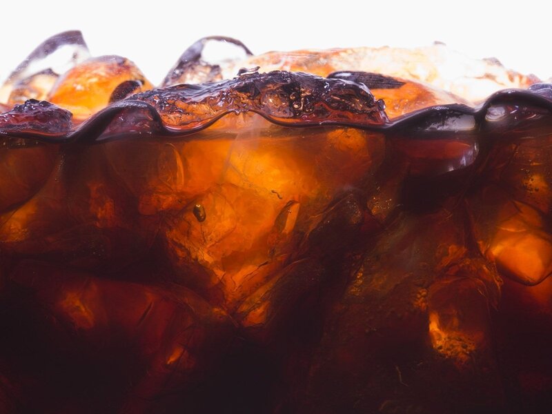 Cola with Ice Cubes — Brown