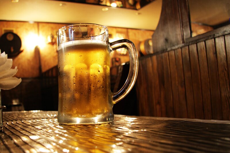 cold beer in a mug