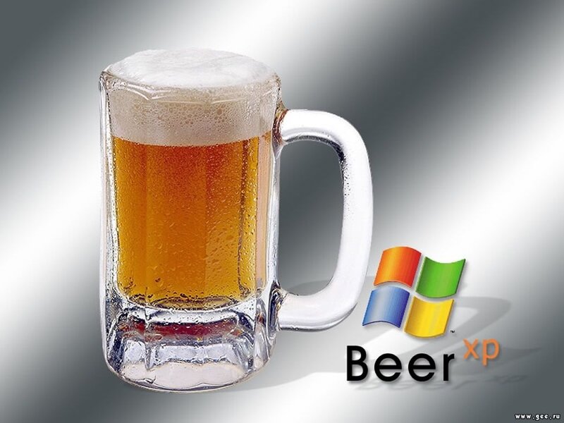 Cold Beer in a Mug — White
