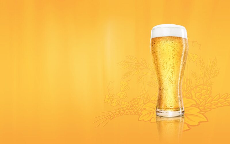 Cold Beer in Glass — Yellow, Refreshing, Photograph, Foam, Wheat, Hops