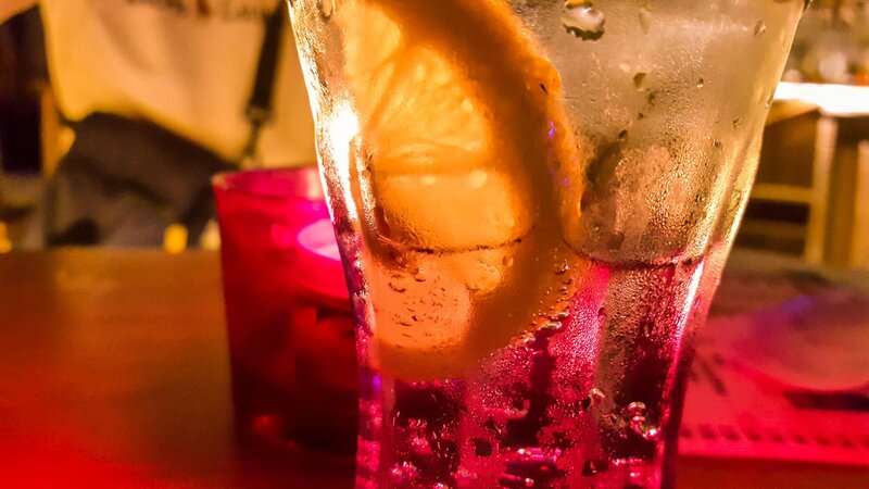 Cold Drink with Lemon