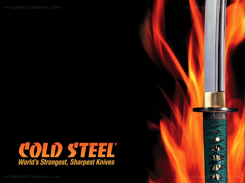 Cold Steel knife with flames