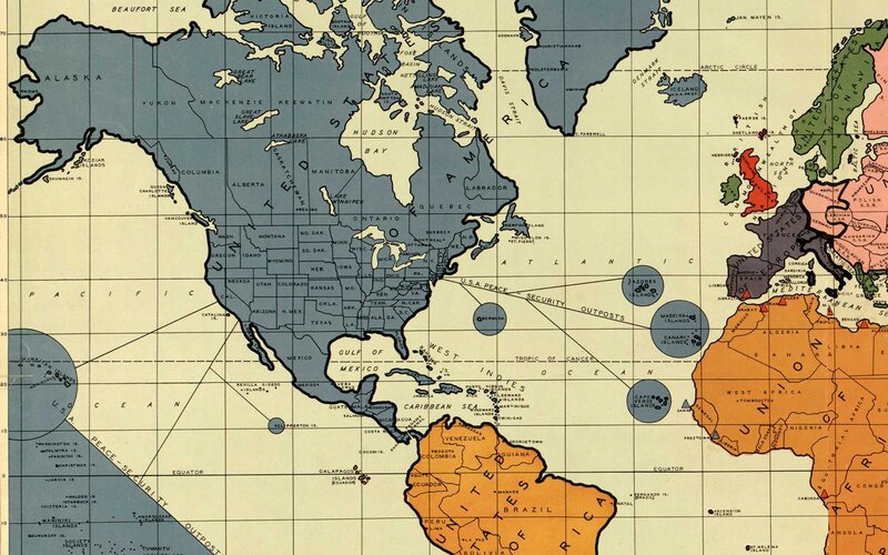 Cold War era world map