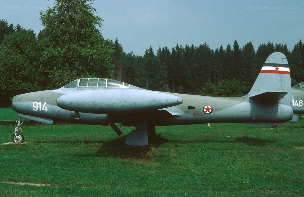 Cold War jet aircraft on display